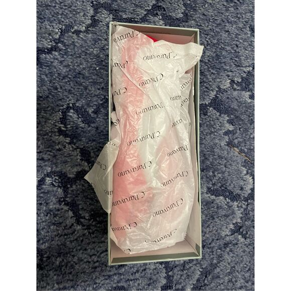 Brand New C. Paravano Women’s EU 41 US 11 Red Bowknot Square Leather Flats - Picture 7 of 7